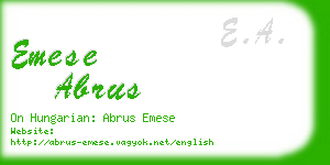 emese abrus business card